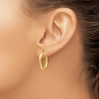 Leslie's 14K Polished Oval Hoop Earrings - Image 3