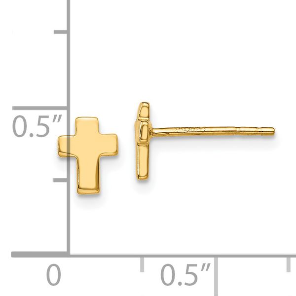 Leslie's 14K Polished Cross Post Earrings - Image 4