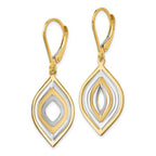 Leslie's 14K with Rhodium Polished Leverback Earrings - Image 2