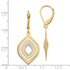 Leslie's 14K with Rhodium Polished Leverback Earrings - Image 4