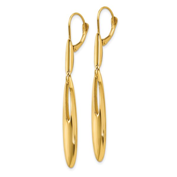 Leslie's 14K Polished Leverback Dangle Earrings - Image 2