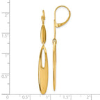 Leslie's 14K Polished Leverback Dangle Earrings - Image 4