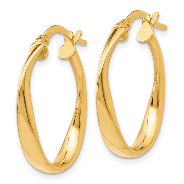 Leslie's 14K Polished Hoop Earrings - Image 2