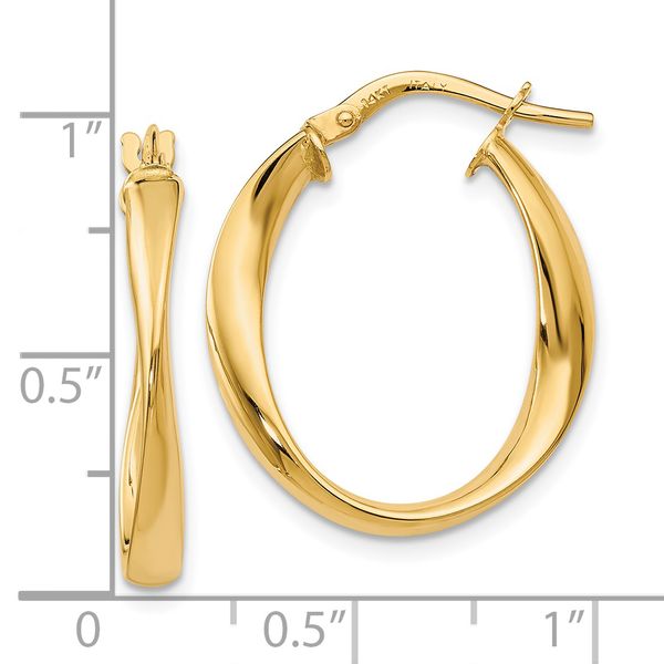 Leslie's 14K Polished Hoop Earrings - Image 4
