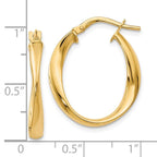 Leslie's 14K Polished Hoop Earrings - Image 4
