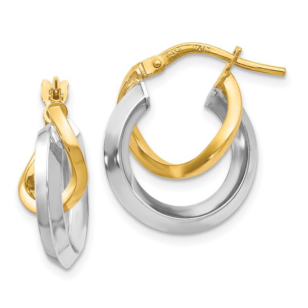Leslie's 14K Two-tone Hoop Earrings