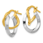 Leslie's 14K Two-tone Hoop Earrings - Image 2
