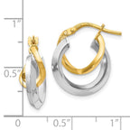 Leslie's 14K Two-tone Hoop Earrings - Image 4
