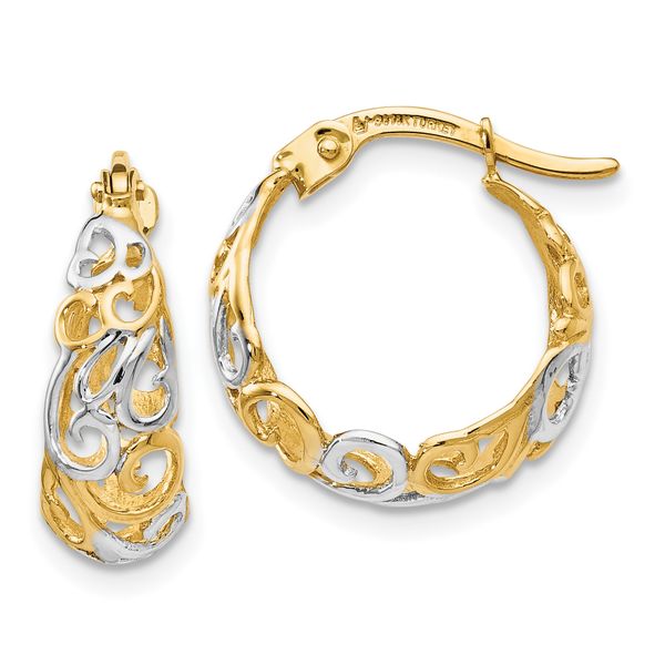 Leslie's 14K Two-tone Gold Earrings