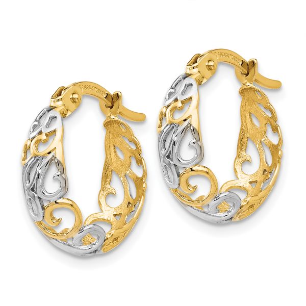 Leslie's 14K Two-tone Gold Earrings - Image 2
