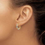 Leslie's 14K Two-tone Gold Earrings - Image 3