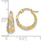 Leslie's 14K Two-tone Gold Earrings - Image 4