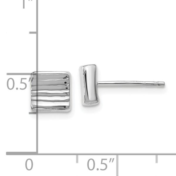 Leslie's 14K White Gold Post Earrings - Image 4