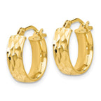 14K Polished and D/C Hoop Earrings - Image 2