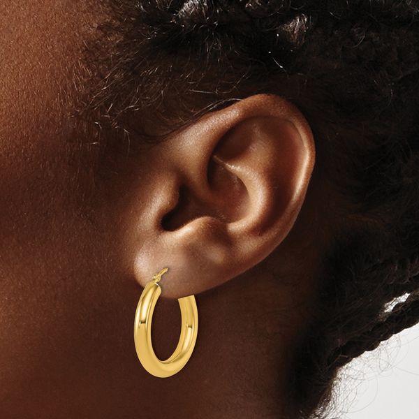 Leslie's 14K Polished Lightweight Hoop Earrings - Image 3