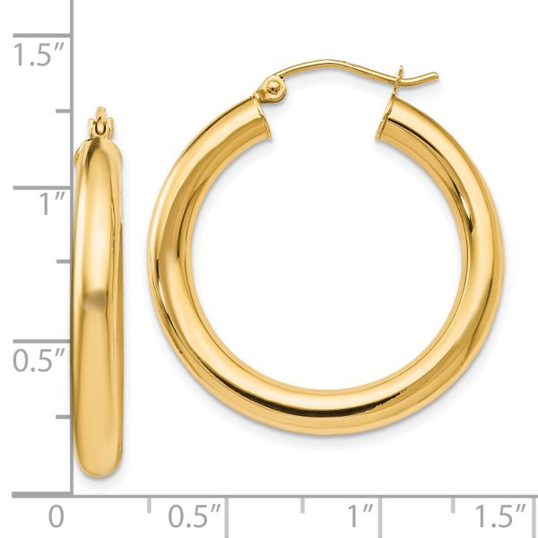 Leslie's 14K Polished Lightweight Hoop Earrings - Image 4