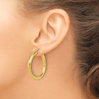 Leslie's 14K Polished Lightweight Hoop Earrings - Image 3