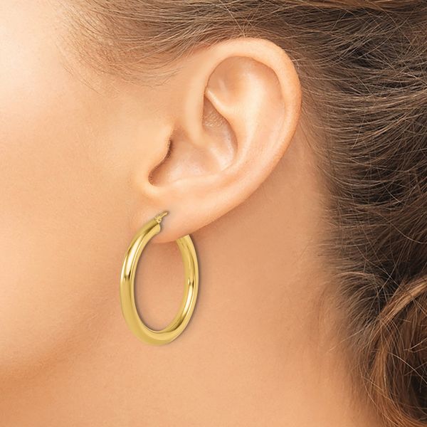 Leslie's 14K Polished Lightweight Hoop Earrings - Image 3
