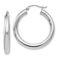 Leslie's 14K White Gold Polished Lightweight Hoop Earrings