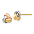 Leslie's 14K Tri-Color Polished Love Knot Earrings