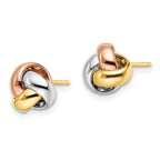 Leslie's 14K Tri-Color Polished Love Knot Earrings - Image 2