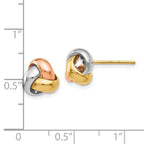 Leslie's 14K Tri-Color Polished Love Knot Earrings - Image 4