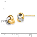Leslie's 14K Two-tone Polished Love Knot Earrings - Image 4