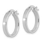 Leslie's 14K White Gold Polished Hoop Earrings - Image 2