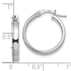 Leslie's 14K White Gold Polished Hoop Earrings - Image 4