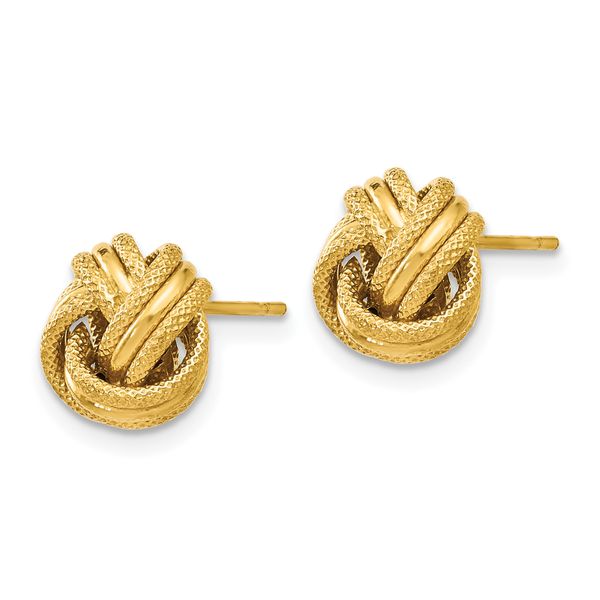 Leslie's 14K Knot Polished D/C Post Earrings - Image 2