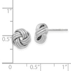Leslie's 14K with White Rhodium Plating Knot Polished D/C Post Earrings - Image 4
