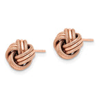 Leslie's 14K with Rose Gold Plating Knot Polished D/C Post Earrings - Image 2