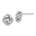 Leslie's 14K with White Rhodium Plating Polished Love Knot Post Earrings