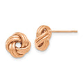 Leslie's 14K w/ Rose Gold Plating Polished Love Knot Post Earrings