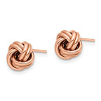 Leslie's 14K w/ Rose Gold Plating Polished Love Knot Post Earrings - Image 2