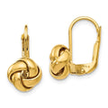 Leslie's 14K Polished Love Knot Leverback Earrings