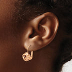 Leslie's 14K & Rose Gold Plated Polished Love Knot Leverback Earrings - Image 3