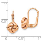 Leslie's 14K & Rose Gold Plated Polished Love Knot Leverback Earrings - Image 4