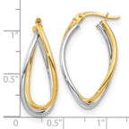 Leslie's 14K Two-tone Polished Fancy Earrings - Image 4