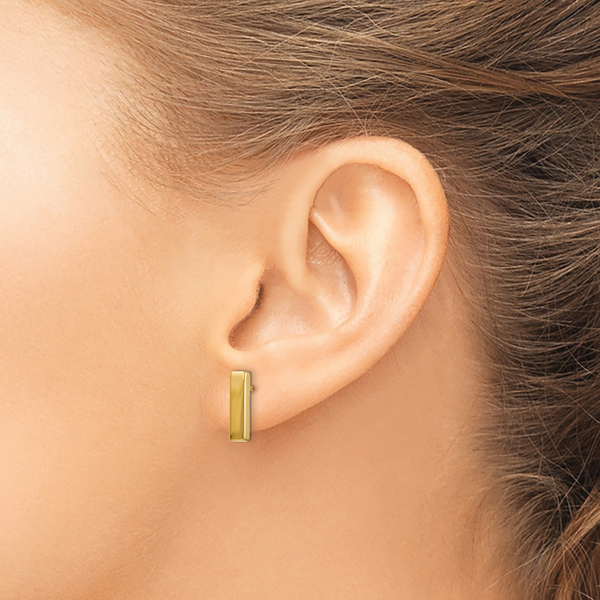 Leslie's 14K Polished Post Bar Earrings - Image 3