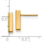 Leslie's 14K Polished Post Bar Earrings - Image 4