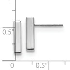 Leslie's 14K White Gold Polished Post Earrings - Image 4