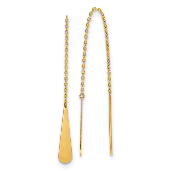 Leslie's 14K Polished Tear Drop Threader Earrings