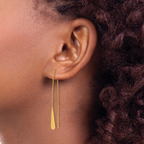 Leslie's 14K Polished Tear Drop Threader Earrings - Image 3