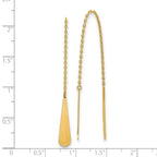 Leslie's 14K Polished Tear Drop Threader Earrings - Image 4