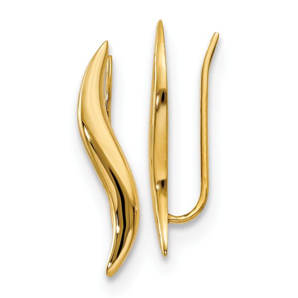 Leslie's 14K Polished Ear Climber Earrings