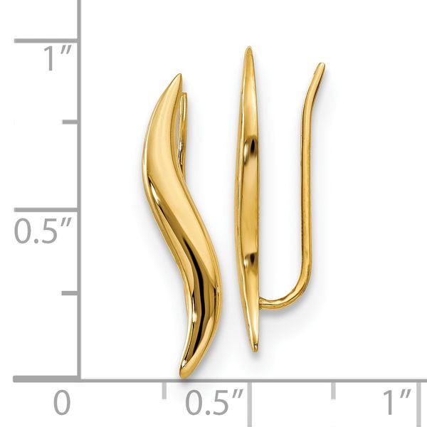 Leslie's 14K Polished Ear Climber Earrings - Image 4
