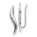 Leslie's 14K White Gold Polished Fancy Ear Climber Earrings