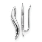 Leslie's 14K White Gold Polished Fancy Ear Climber Earrings
