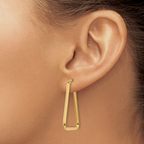 Leslie's 14K Polished Geometric Shape Hoop Earrings - Image 3